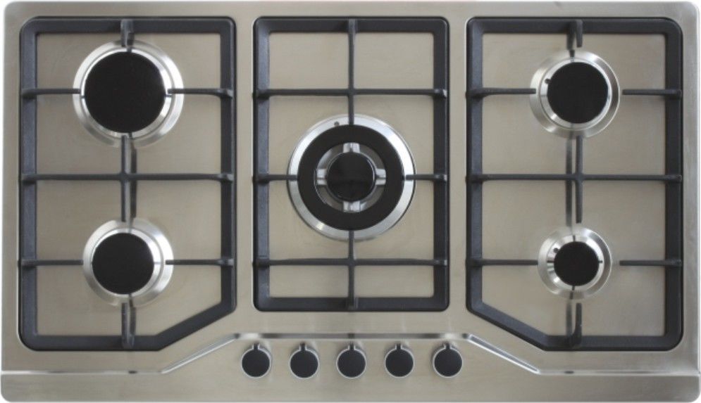 Super Flame Home Gas Stove , Five Burner Gas Cooker AC / Battery
